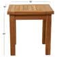 Maple and Jade Outdoor End Table in Oiled Brown, , large