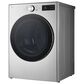 LG 5 Cu. Ft. Smart Front Load Washer and 7.4 Cu. Ft. Electric Dryer Laundry Pair in Graphite Steel, , large