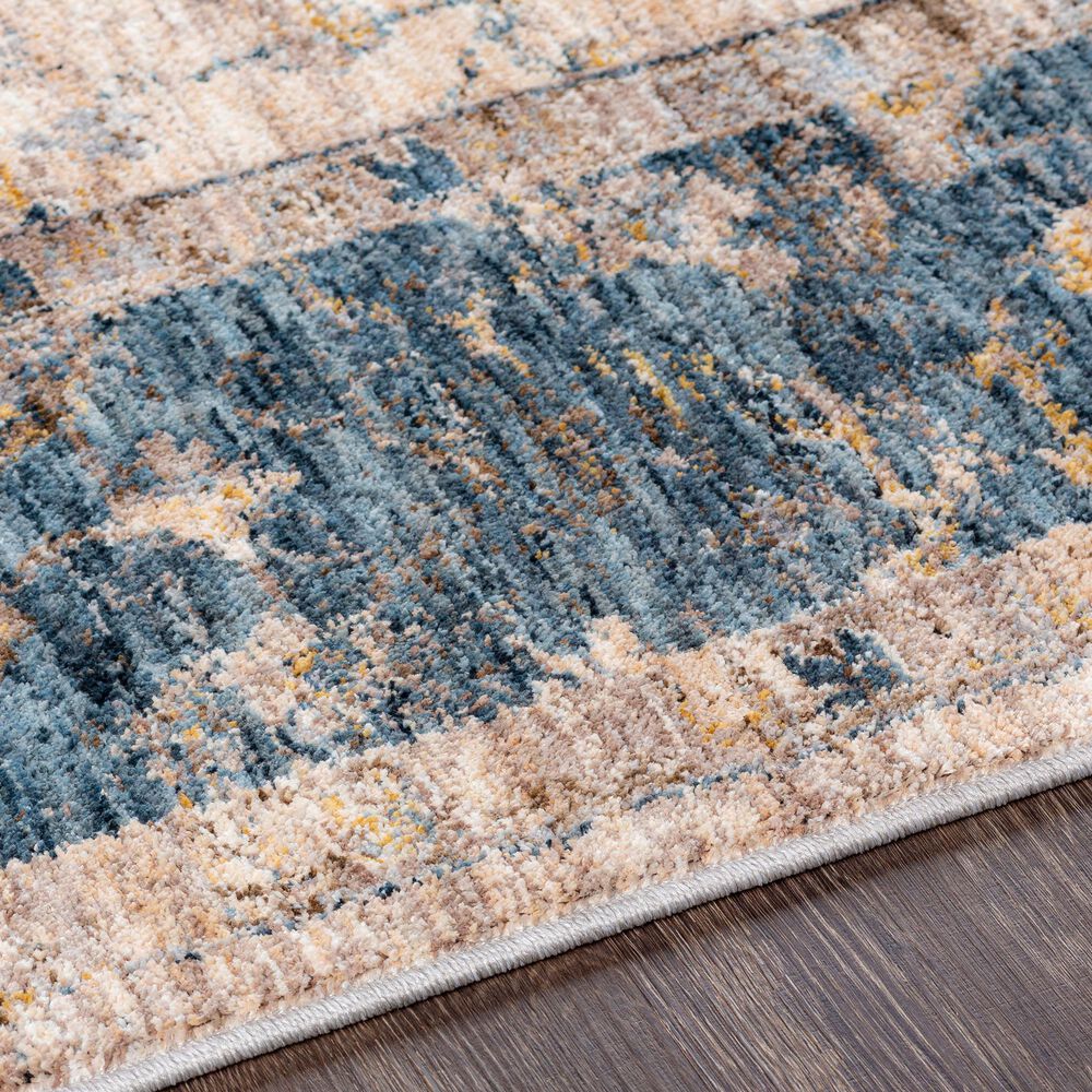 Surya Mirabel 2&#39;7&quot; x 10&#39; Teal, Aqua, Mustard, Taupe, Beige and Gray Runner, , large