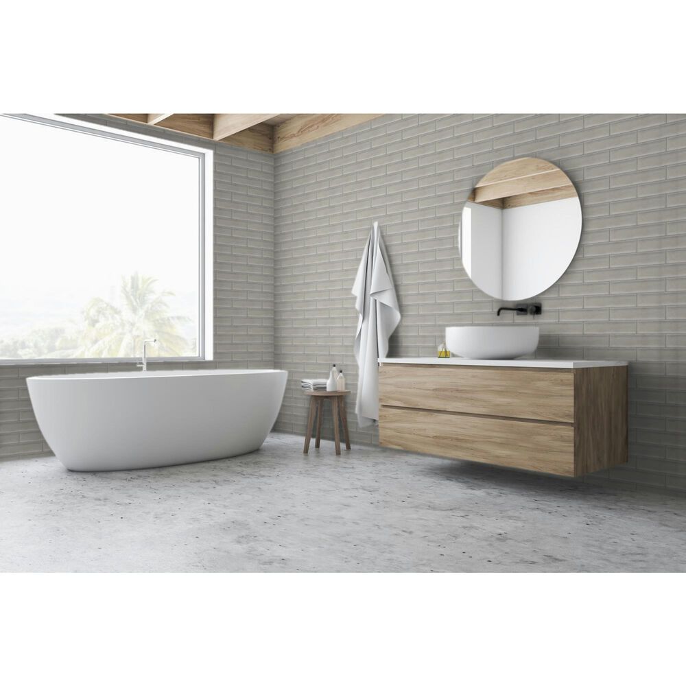 Emser Raku White 3&quot; x 12&quot; Matte Ceramic Tile with 6.3 Sq. Ft./Carton, , large
