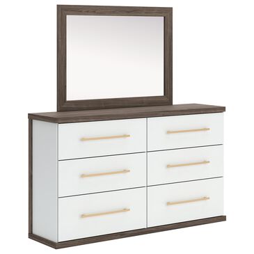 Ashley Kendanport Dresser and Mirror in Brown, , large