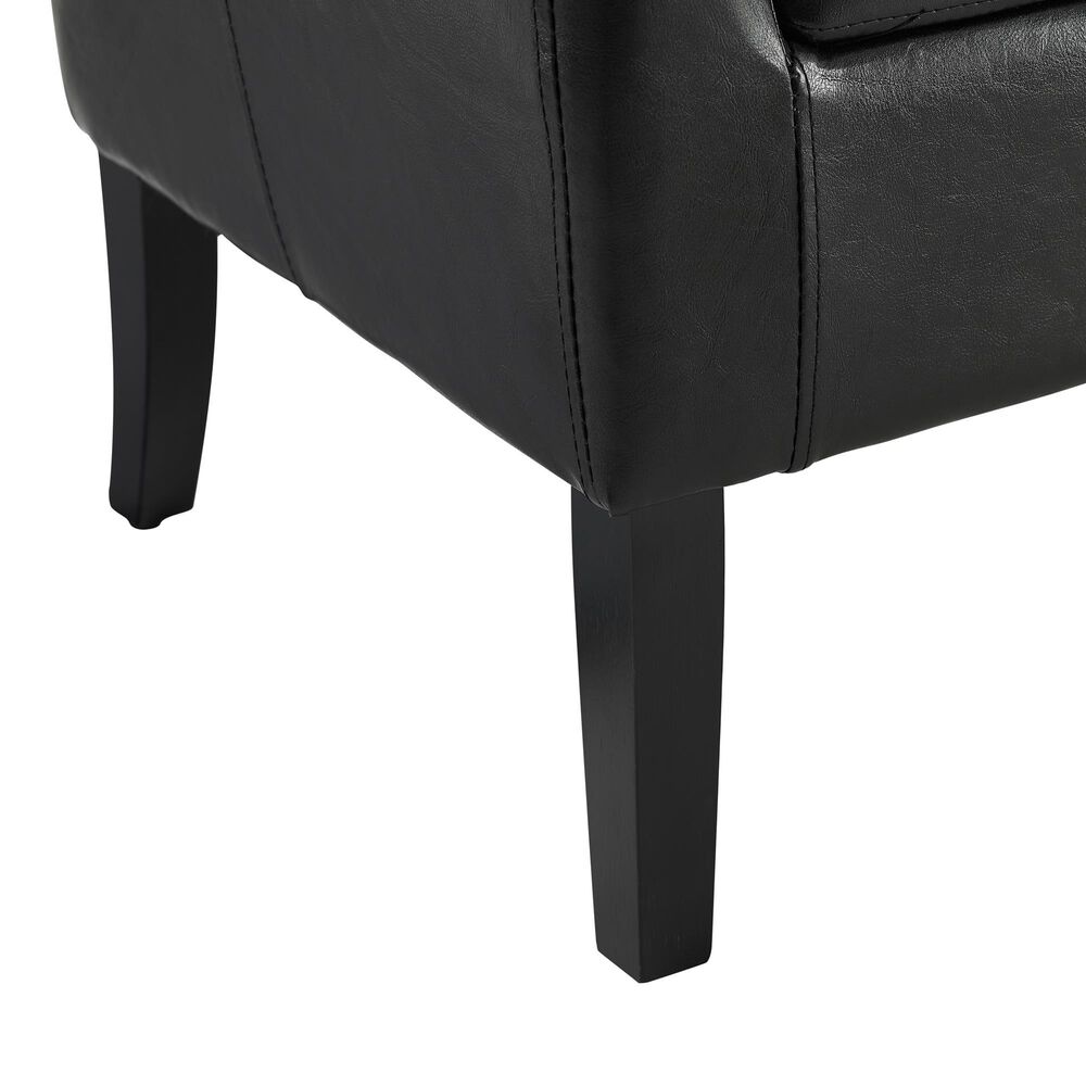 Linon Home Decor Simon Club Chair in Black, , large