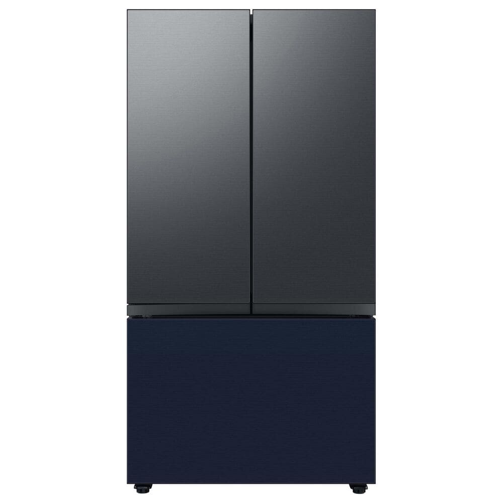 Samsung Bespoke Bespoke 3-Door French Door Refrigerator Top Panel in Matte Black Steel, , large