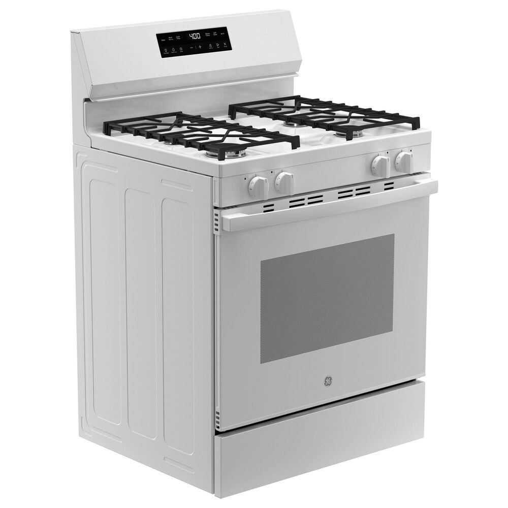 GE Appliances 30" Freestanding Gas Range with Self-Clean and 4 Burners in White, , large