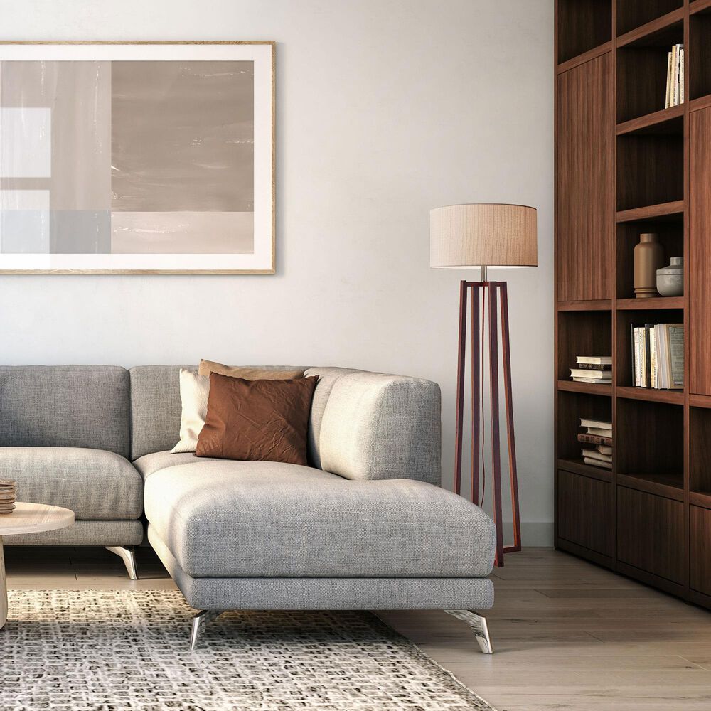 Adesso Quinn Floor Lamp in Walnut, , large