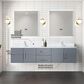 Lexora Home Geneva 80" Double Bathroom Vanity in Dark Grey with 2 cm White Quartz Top and Rectangular Sinks, , large