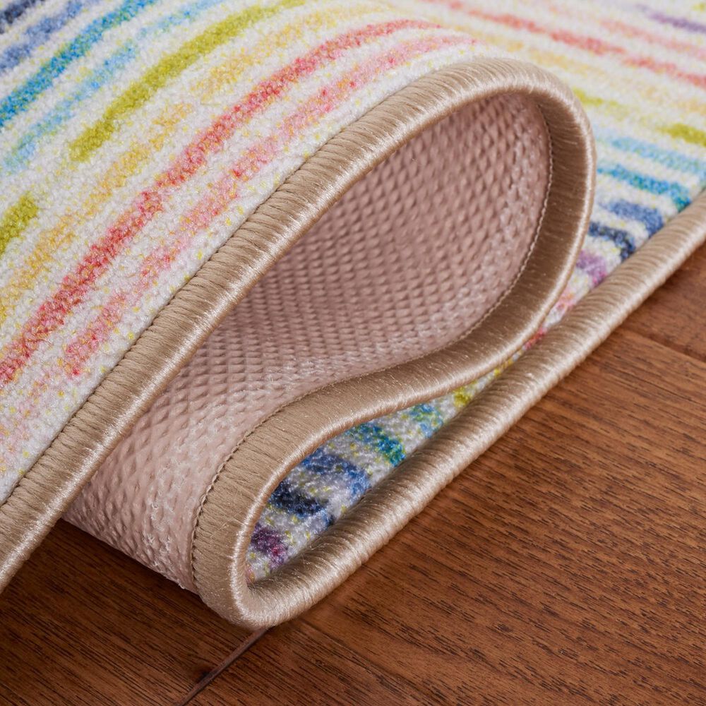 Safavieh Kids Playhouse Geometric 5'5" x 7'7" Ivory and Blue Rug, , large