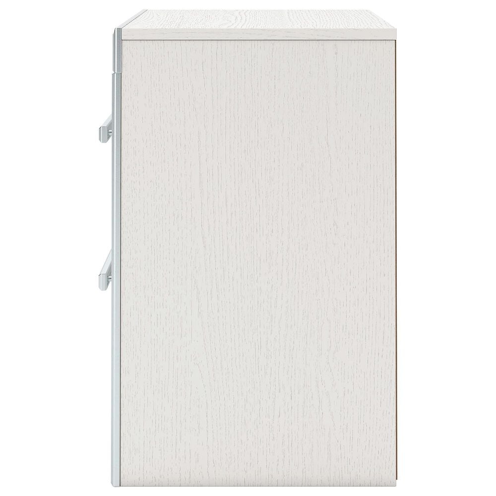 Ashley Zuraleus 2-Drawer Night Stand in Matte White and Chrome, , large