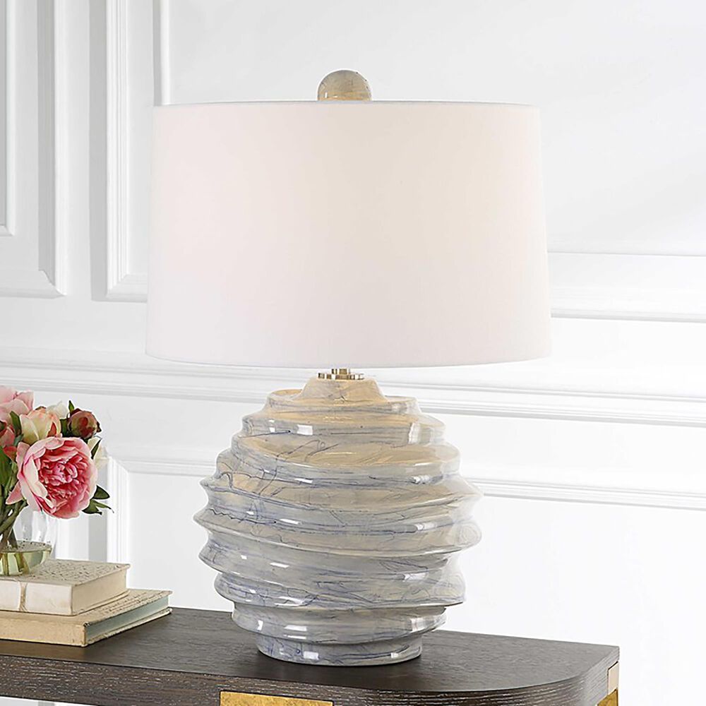 Uttermost Waves Accent Lamp in Cobalt Blue, , large