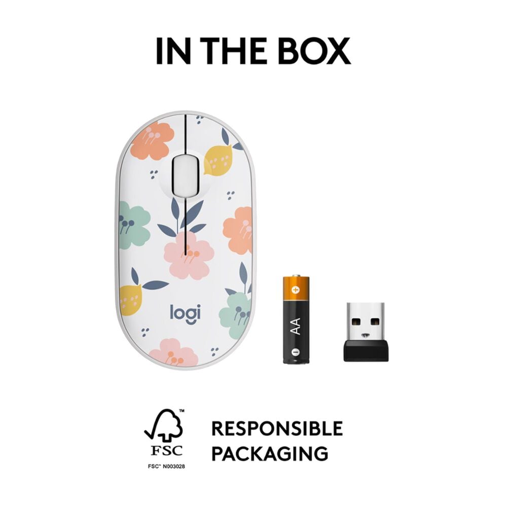 Logitech M340 Wireless Mouse in Floral Bouquet, , large