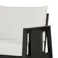HOMLUX Outdoor Club Chair with Black Textilene Accents in White, , large