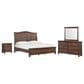 Riva Ridge Oxford 4 Piece California King Sleigh Bedroom Set in Cocoa with AC Outlets and USB Ports, , large