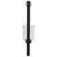 Maple and Jade 31" Handmade Pillar Scroll Indoor/Outdoor Wall Sconce in Matte Black and Clear, , large