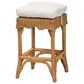 Baxton Studio Muy Scallop Rattan Counter Stool in Honey, , large