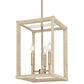 Golden Lighting Kimber 3-Light Pendant in Brass and Light Natural, , large
