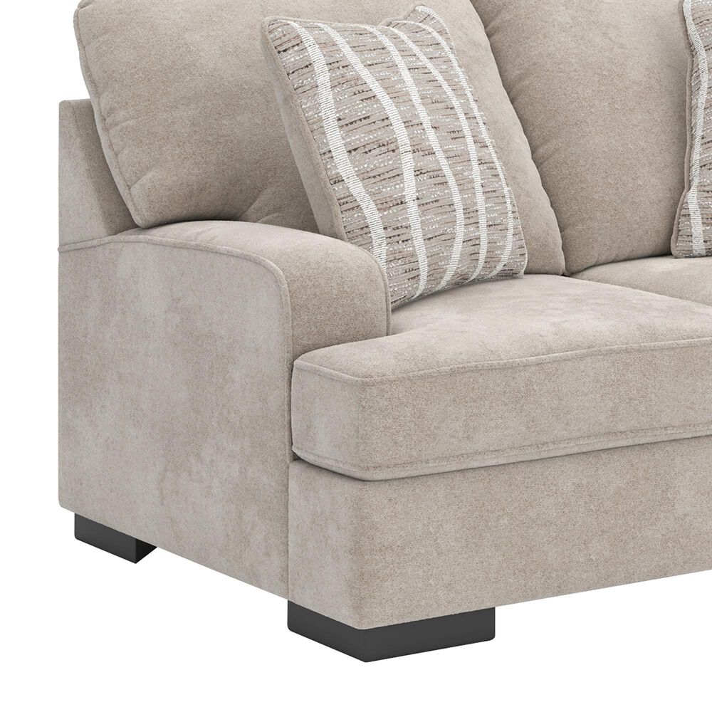 Ashley High Profile Stationary Loveseat in Taupe, , large