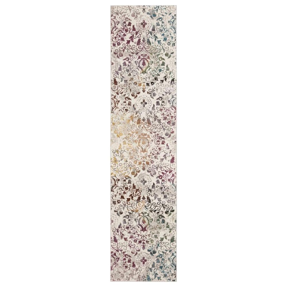 Safavieh Aria 2" x 8" Cream and Multicolor Runner, , large