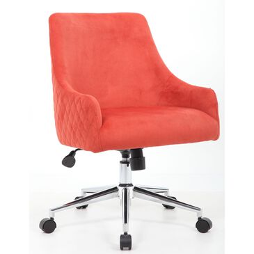 Regal Co. Quilted Back Office Chair in Rust Velvet, , large