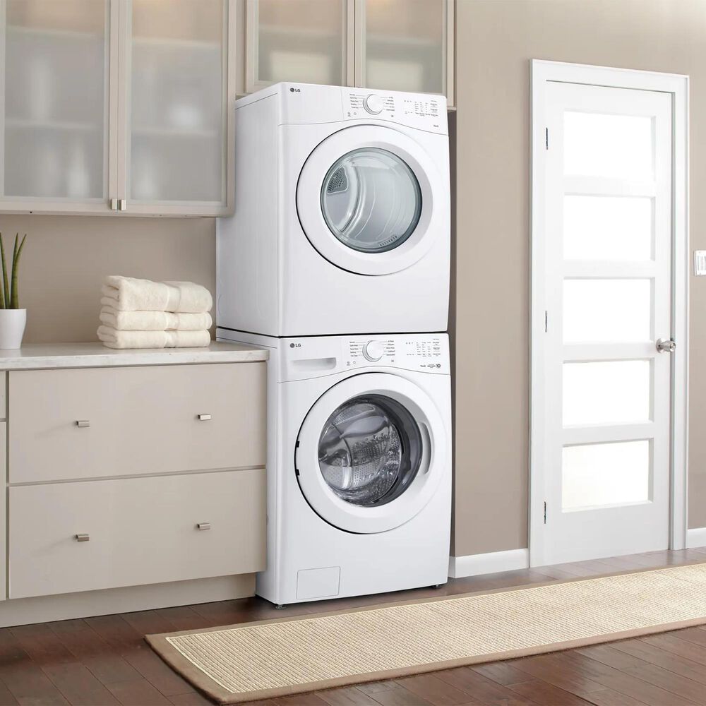 LG 7.4 Cu. Ft. Ultra Large Capacity Smart Front Load Electric Dryer in White, , large