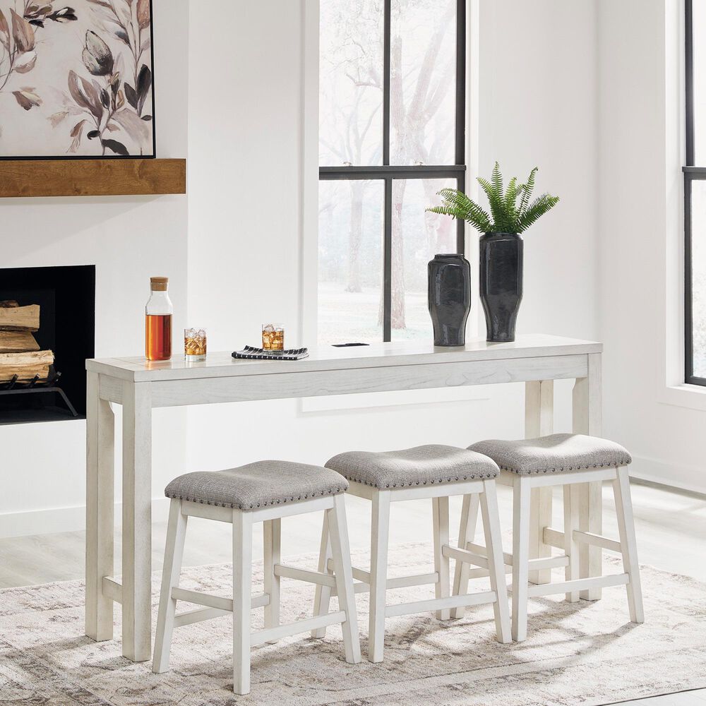 Ashley Robbinsdale 4-Piece Counter Height Dining Set in Antique White, , large