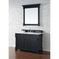 James Martin Vanities Brookfield 48" Single Bathroom Vanity in Antique Black with 3 cm White Zeus Quartz Top and Rectangular Sink, , large