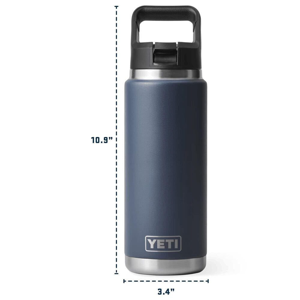 YETI Rambler 26 Oz Water Bottle with Color-Matched Straw Cap in Cherry Blossom, , large