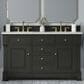 James Martin Vanities Brookfield 60" Double Bathroom Vanity in Black Onyx with 3 cm Eternal Jasmine Pearl Quartz Top and Rectangular Sinks, , large