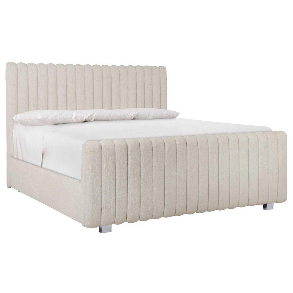 Bernhardt Silhouette King Upholstered Bed in Eggshell and Onyx, , large