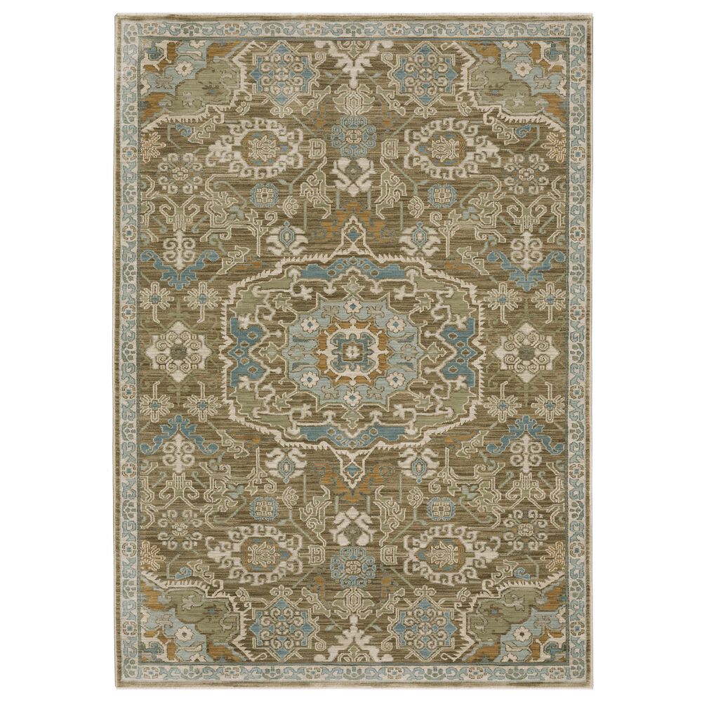 Oriental Weavers Maeve MAE13 Brown and Blue 3"3" x 5" Area Rug, , large