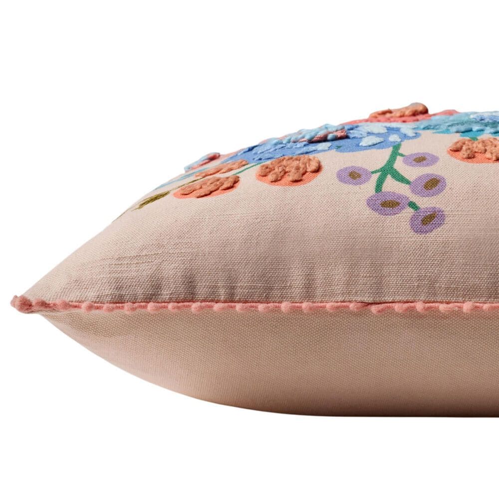 Loloi Vintage Garden Pink / Multi 13'' x 21'' Cover w/Down Pillow, , large