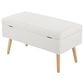 Lumisource Storage Bench with Cream Cushion in Natural, , large