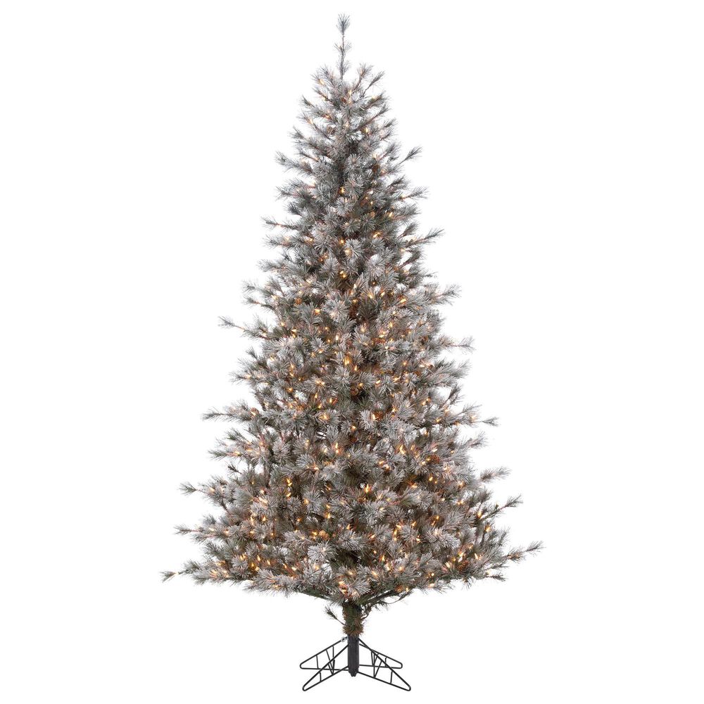 The Gerson Company 7.5" Scotch Pine Christmas Tree with Warn White LED Lights in Green, , large