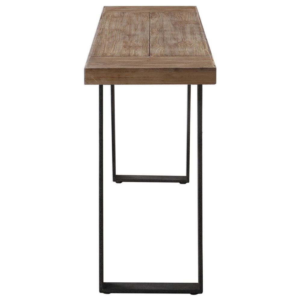 Uttermost Freddy Console Table in Weathered Oak and Black, , large