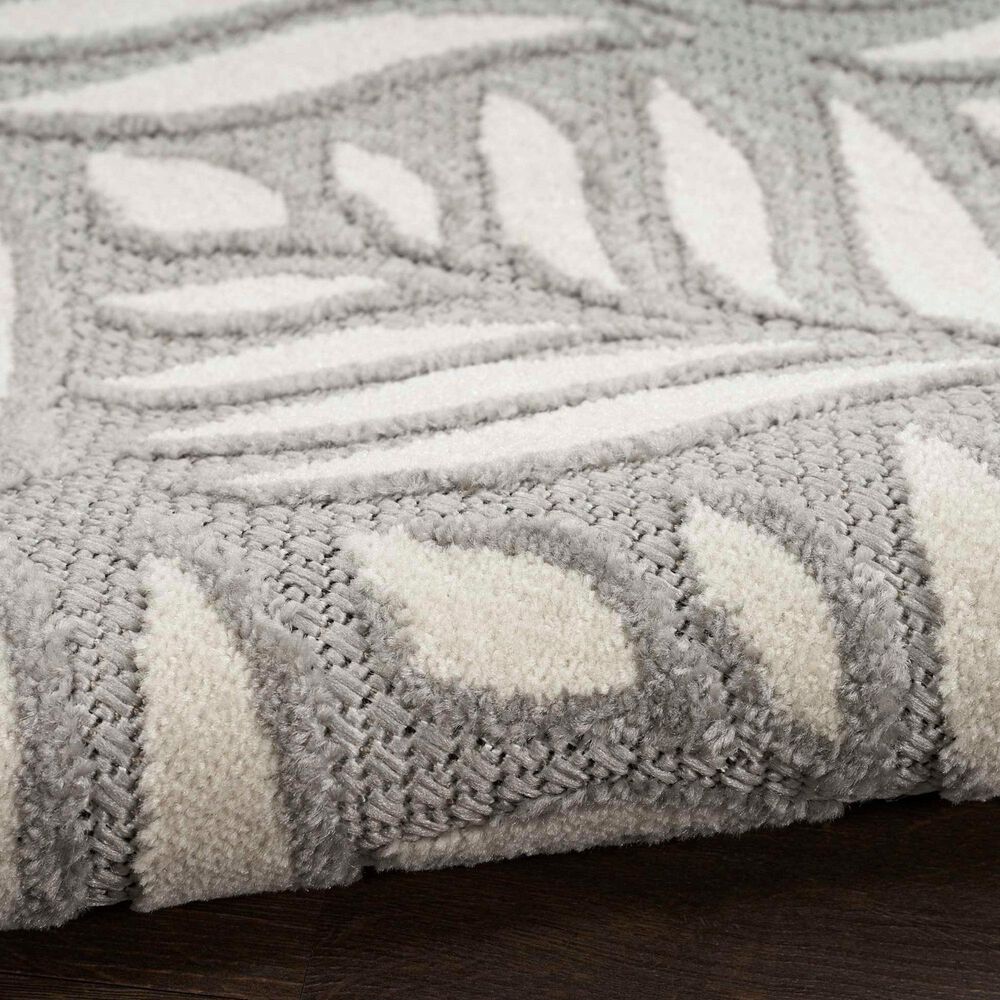 Nourison Aloha 7&#39;10&quot; Round Grey Indoor/Outdoor Area Rug, , large