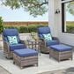 Sunwell Garden Patio Ottoman in Navy (Set of 2), , large