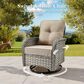 HOMLUX 8-Piece Patio Conversation Set with Fire Pit Table in Beige, , large