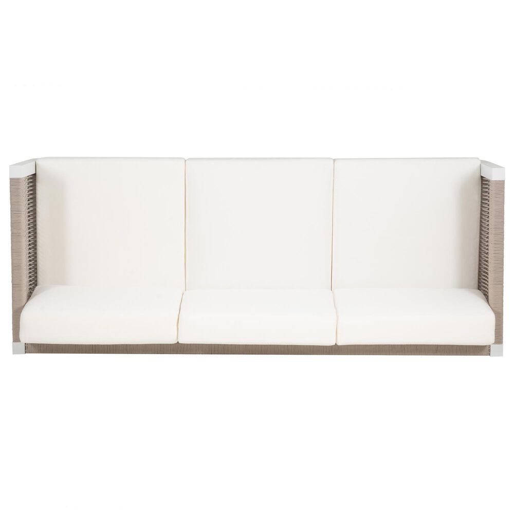 Linon Home Decor Claiborne 3-Seater Outdoor Sofa in White, , large