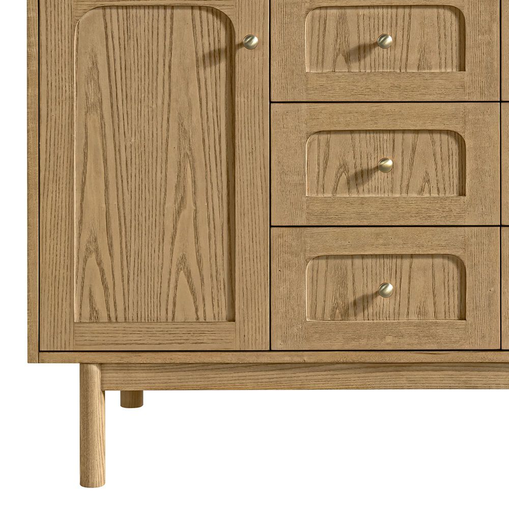 James Martin Vanities Laurent 60&quot; Double Bathroom Vanity in Light Natural Oak with 3 cm Parisien Bleu Quartz Top and Rectangular Sinks, , large