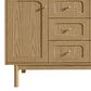 James Martin Vanities Laurent 60" Double Bathroom Vanity in Light Natural Oak with 3 cm Parisien Bleu Quartz Top and Rectangular Sinks, , large