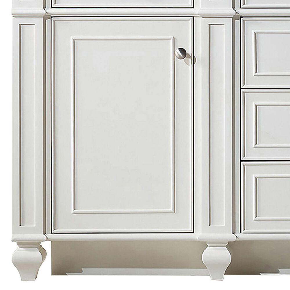 James Martin Vanities Bristol 60&quot; Double Bathroom Vanity in Bright White with 3 cm Victorian Silver Quartz Top and Rectangular Sinks, , large