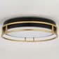 Vaxcel Northgate 13" 1-Light Flush Mount in Matte Black and Satin Gold, , large