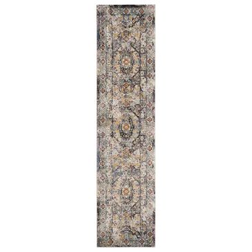 Safavieh Aria ARA199B 2" x 8" Blue and Multicolor Runner, , large