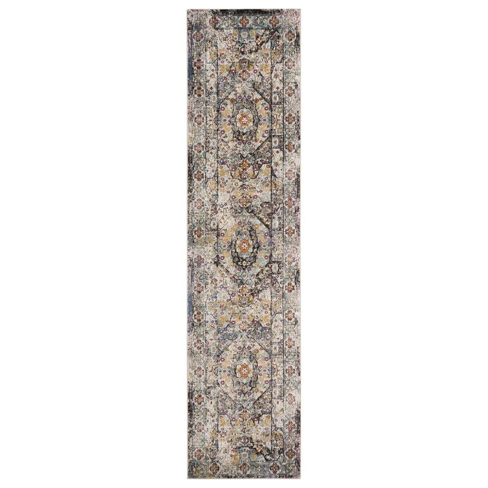 Safavieh Aria ARA199B 2" x 8" Blue and Multicolor Runner, , large