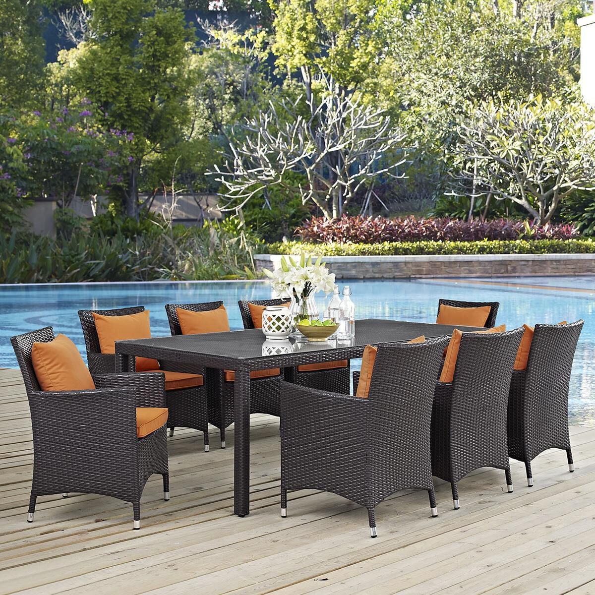 9 pc patio dining set clearance