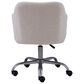 Linon Home Decor Rylen Office Chair with White Cushion in Silver, , large