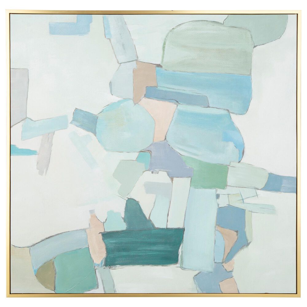 Ashley Wynburn 48" x 48" Wall Art in White, Blue and Green, , large