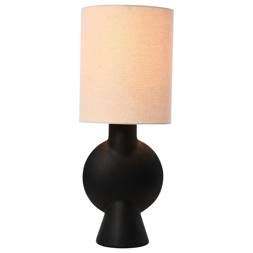 Creative Coop Amara Sculptural Terracotta Table Lamp in Matte Black, , large
