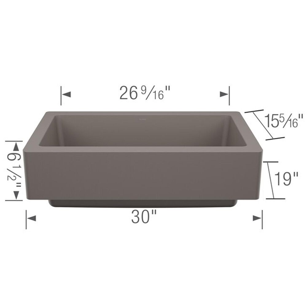 Blanco Vintera 30&quot; Super Single Bowl Apron Sink in Volcano Gray, , large