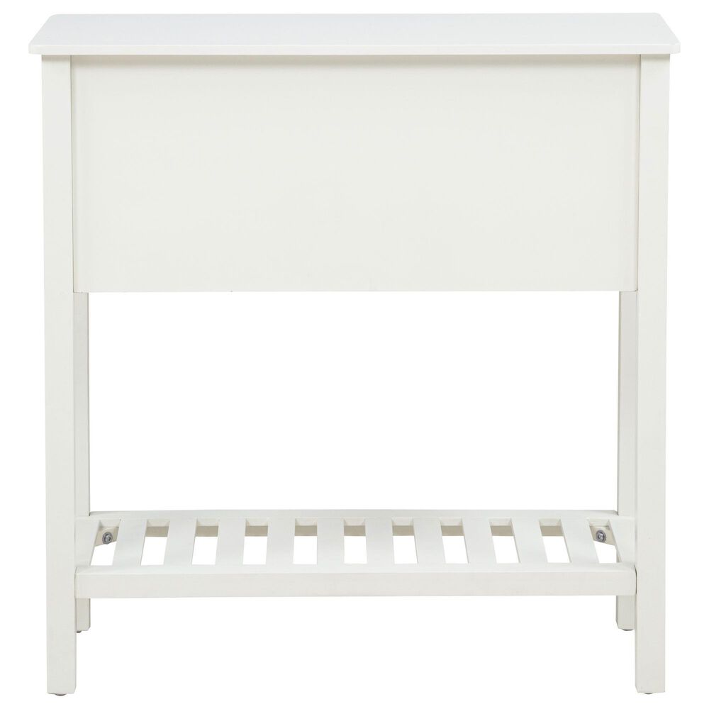 Linon Home Decor Brimley Beadboard Console Table in Antique White, , large