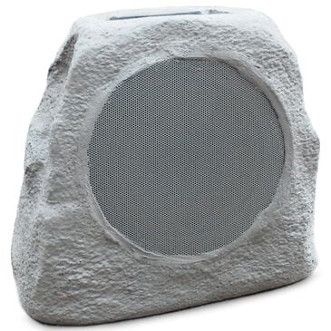 Ion Glow Stone Link Solar Rechargeable Rock Speaker in Gray, , large